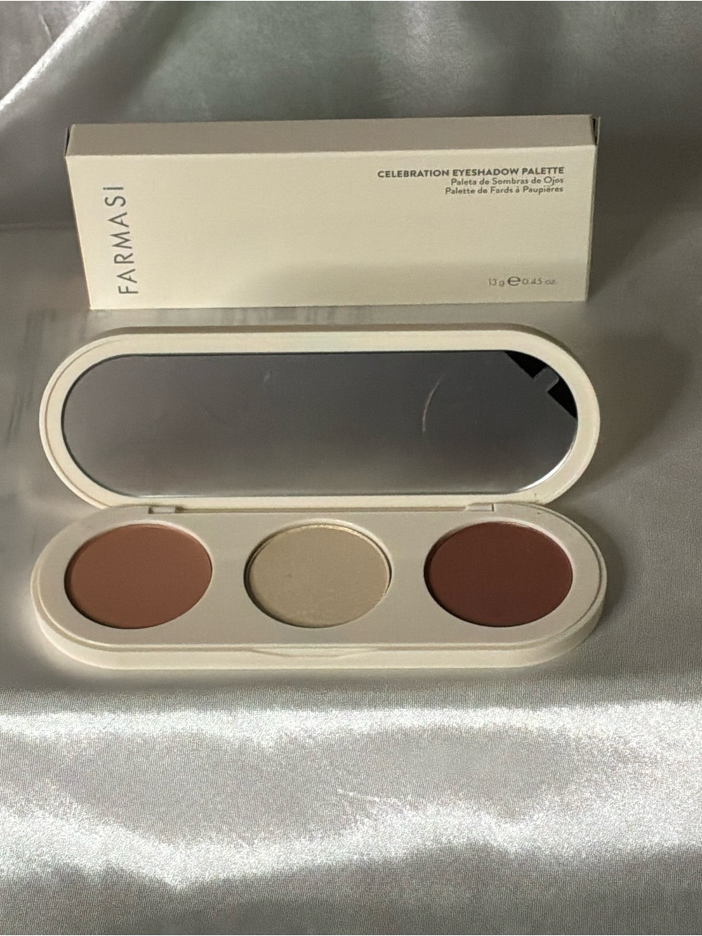 Farmasi Trio Eyeshadow Palette - Warm Brown, Cream & Deep Brown